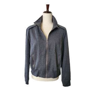 Zipper Up Top Jacket | Gray | Extra Large